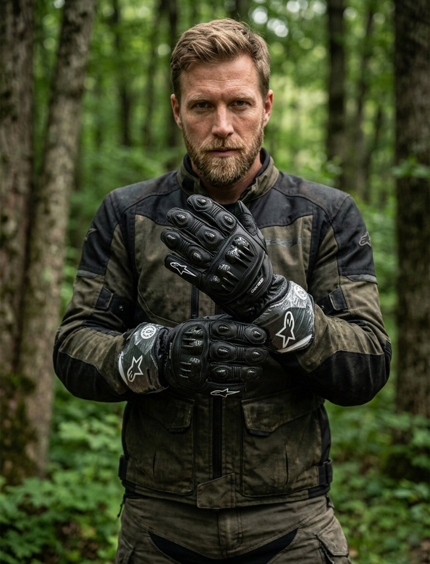 LEATHER RACING MOTORCYCLE GLOVES 02