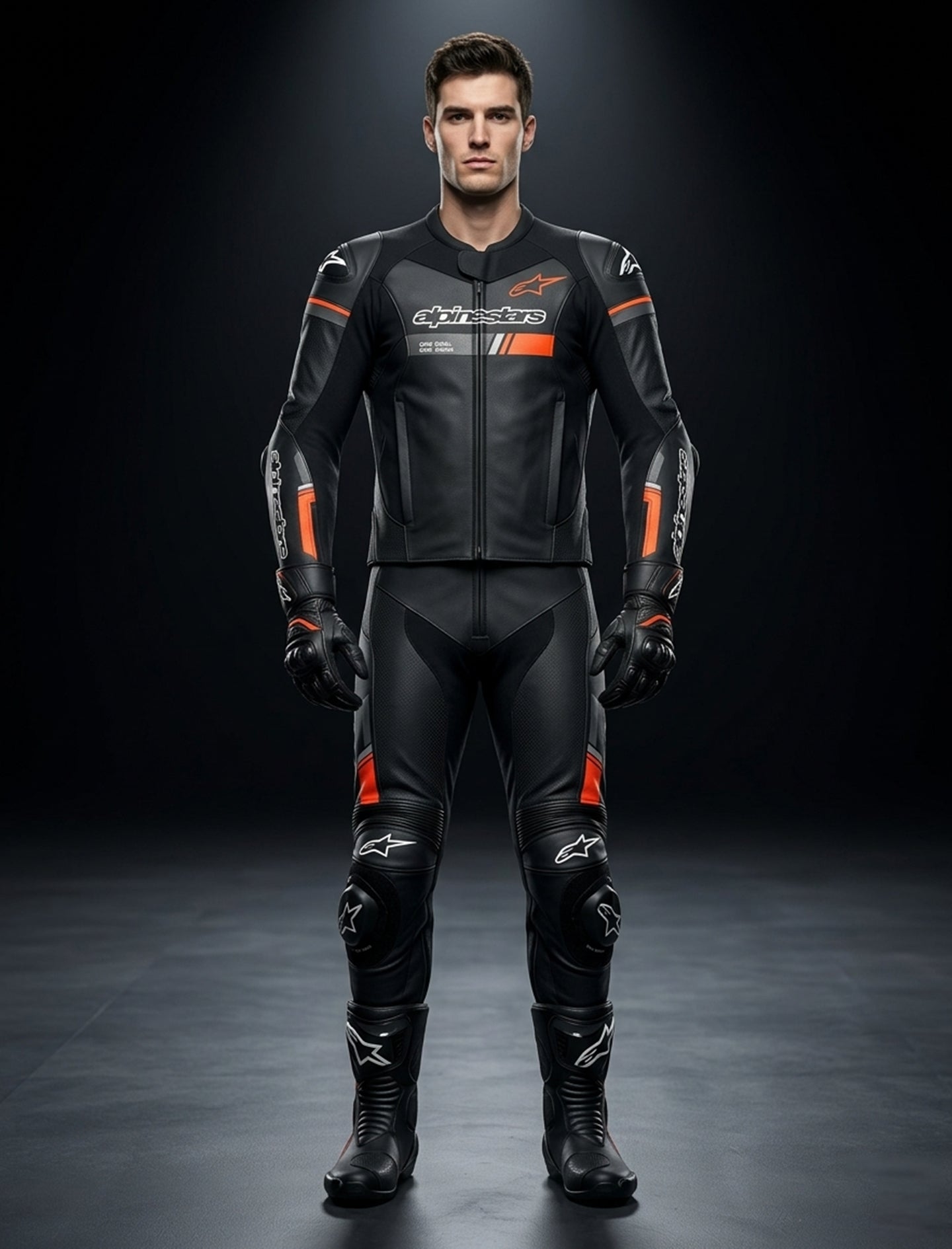 Alpinestars Motorcycle Suit – GP Force Chaser 2PC (Black/Red Fluo)