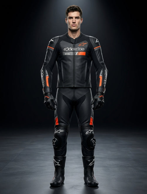 Product Alpinestars Motorcycle Suit – GP Force Chaser 2PC (Black/Red Fluo)
