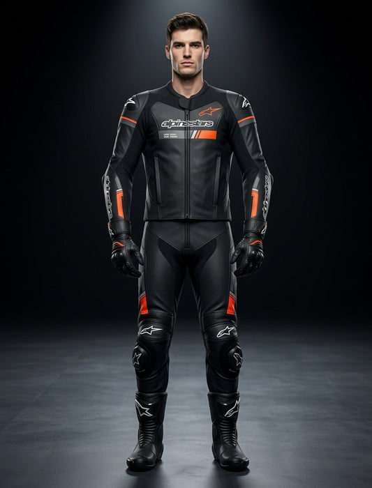 Alpinestars Motorcycle Suit – GP Force Chaser 2PC (Black/Red Fluo)