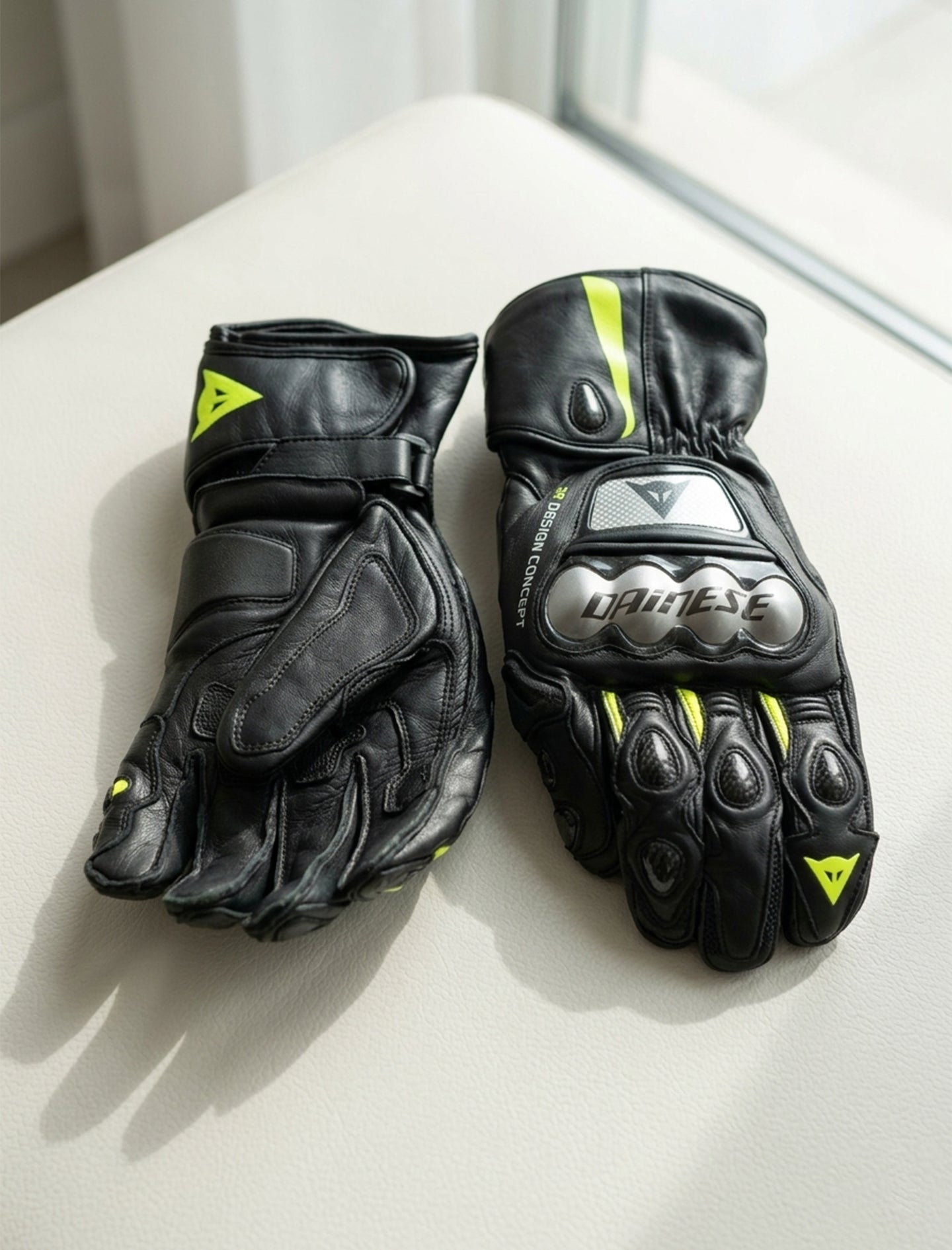 LEATHER RACING MOTORCYCLE GLOVES 07