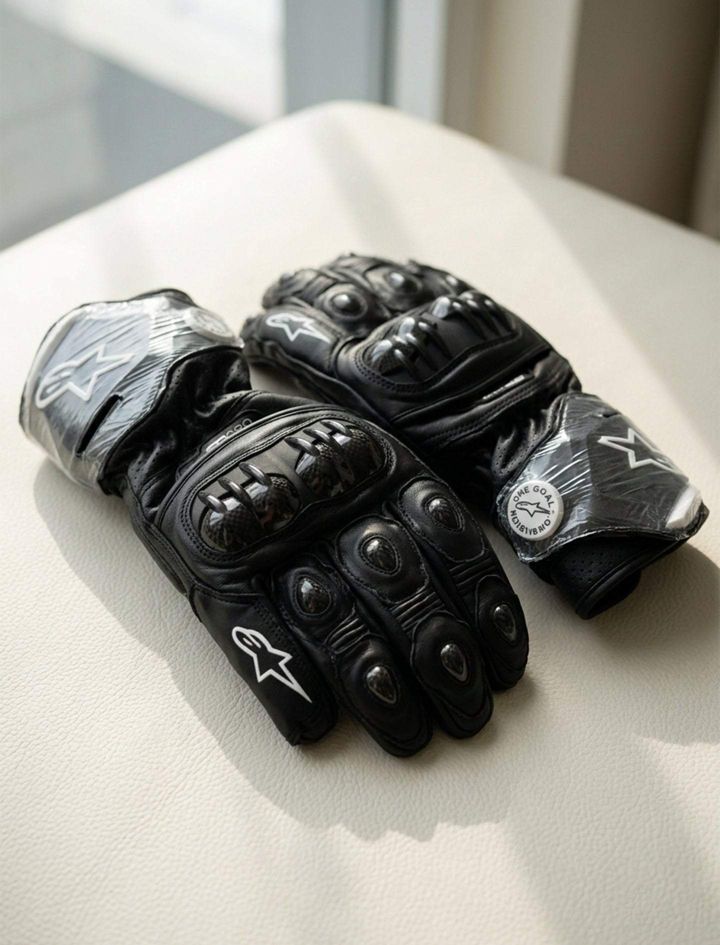 LEATHER RACING MOTORCYCLE GLOVES 02