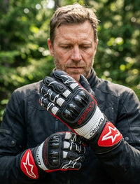 LEATHER RACING MOTORCYCLE GLOVES 01