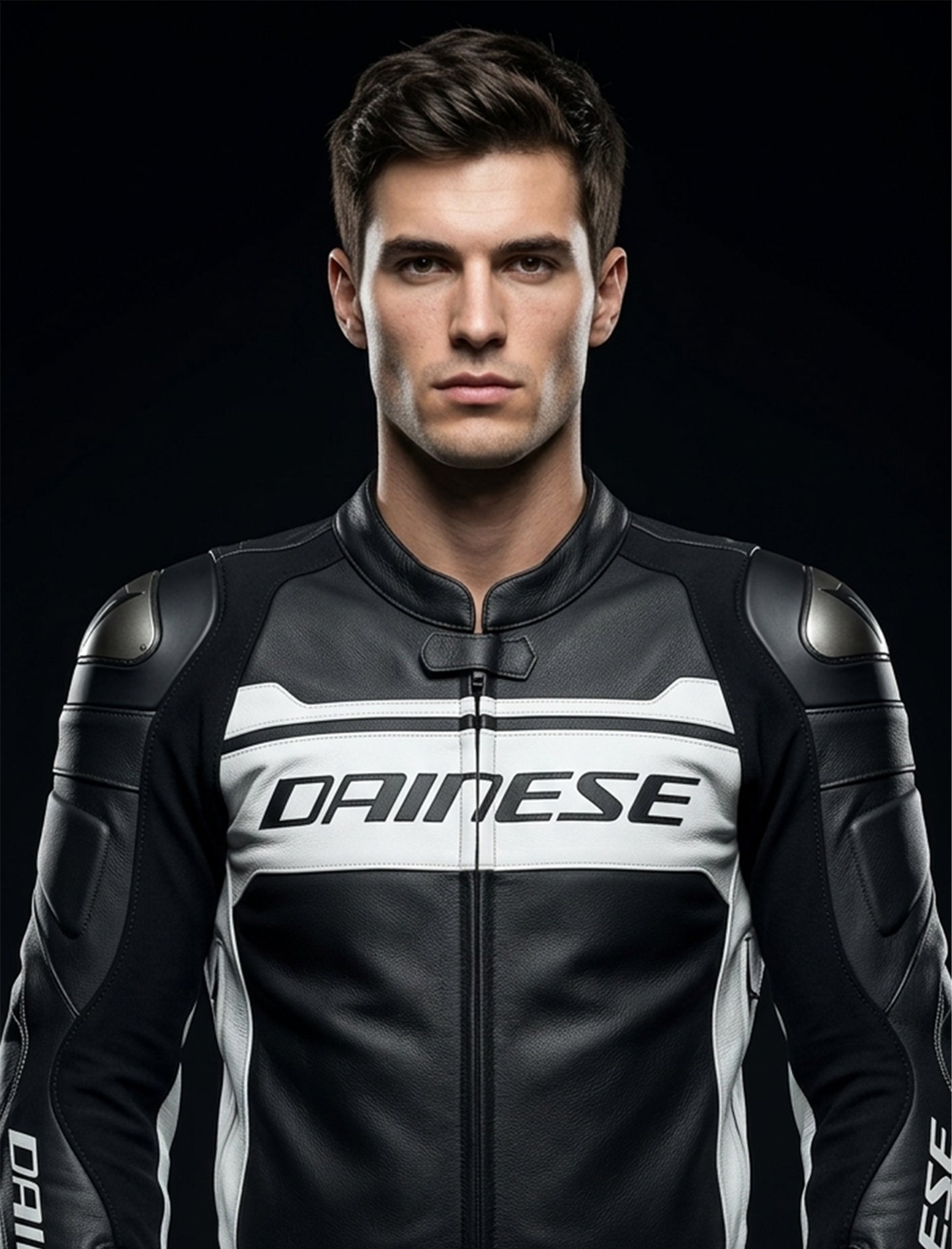 Dainese Motorcycle Suit – Mistel 2-Piece (Black/White)