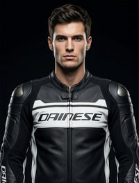 Dainese Motorcycle Suit – Mistel 2-Piece (Black/White)