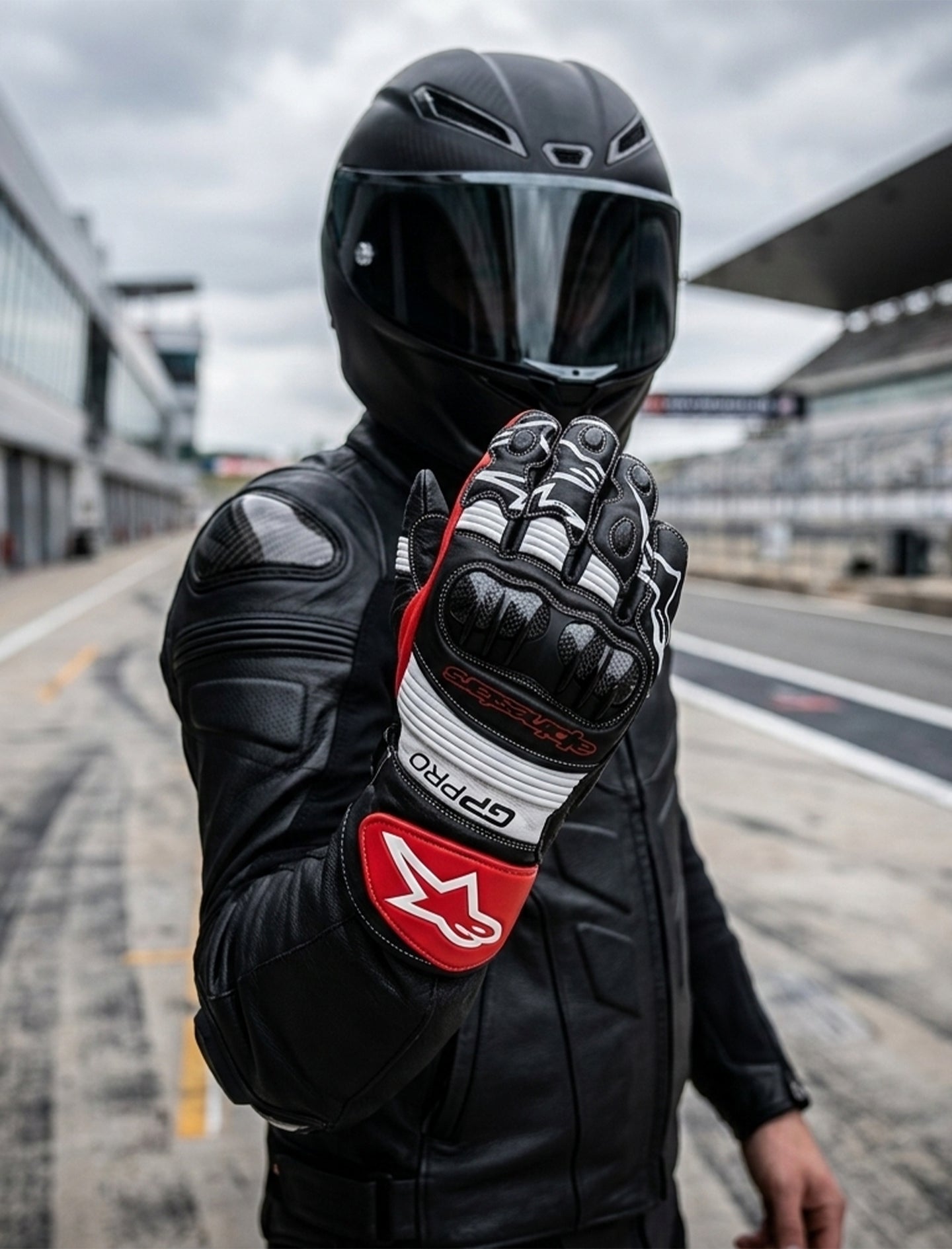 LEATHER RACING MOTORCYCLE GLOVES 01