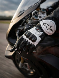 LEATHER RACING MOTORCYCLE GLOVES 05