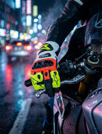 LEATHER RACING MOTORCYCLE GLOVES 03