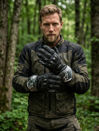 LEATHER RACING MOTORCYCLE GLOVES 02