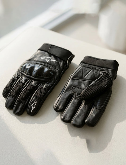 LEATHER RACING MOTORCYCLE GLOVES 06