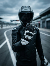LEATHER RACING MOTORCYCLE GLOVES 05