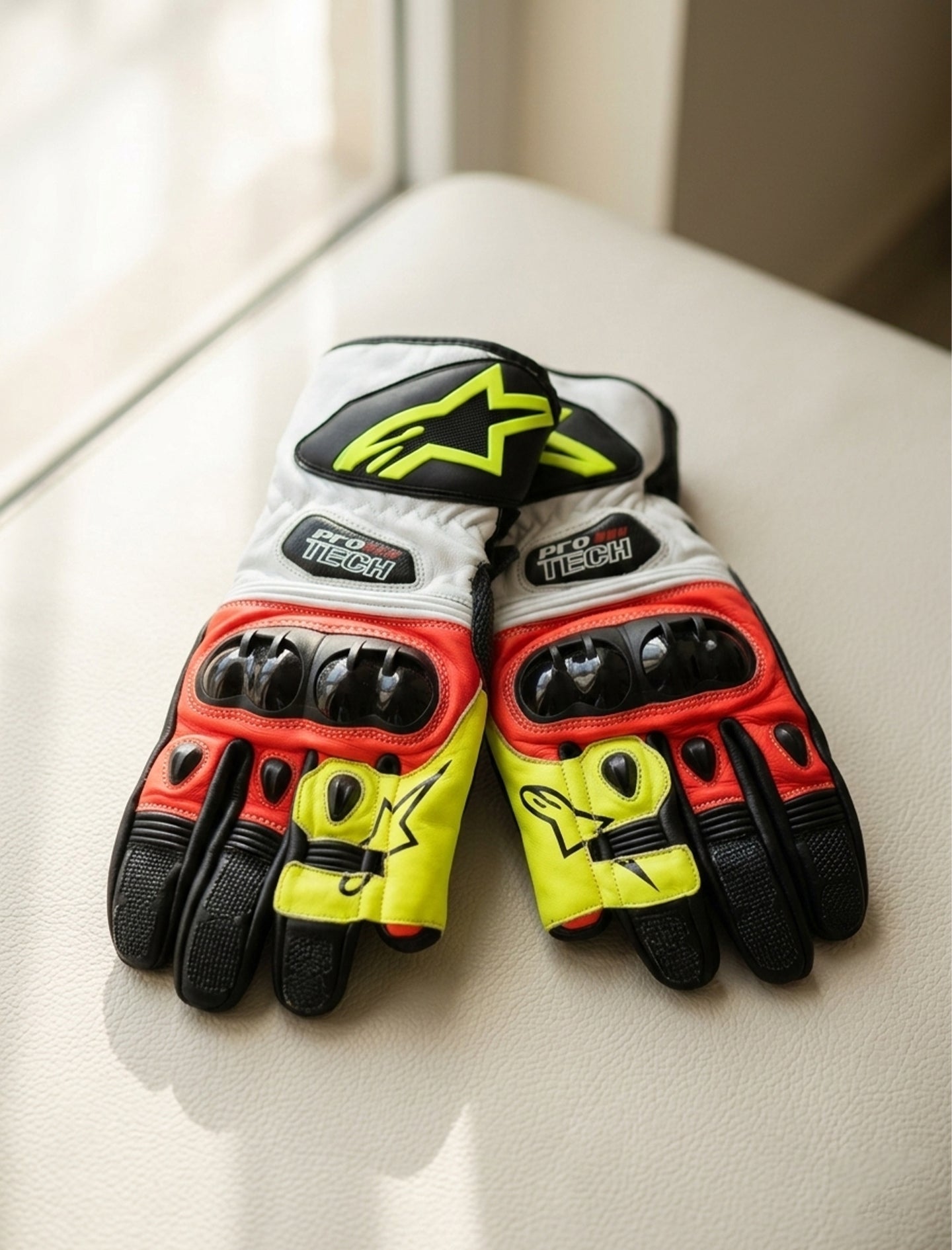 LEATHER RACING MOTORCYCLE GLOVES 03