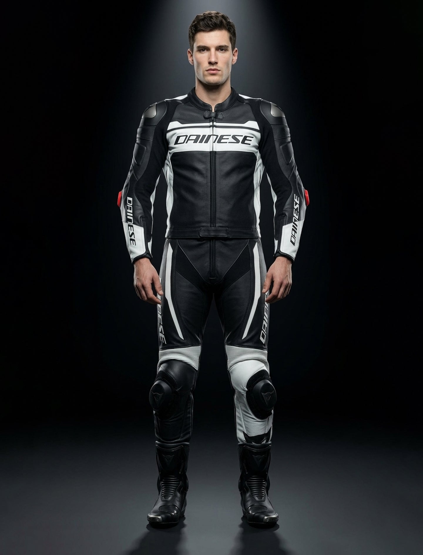 Dainese Motorcycle Suit – Mistel 2-Piece (Black/White)