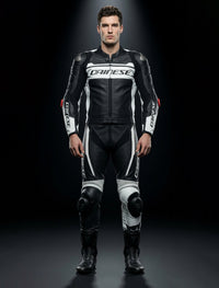 Dainese Motorcycle Suit – Mistel 2-Piece (Black/White)