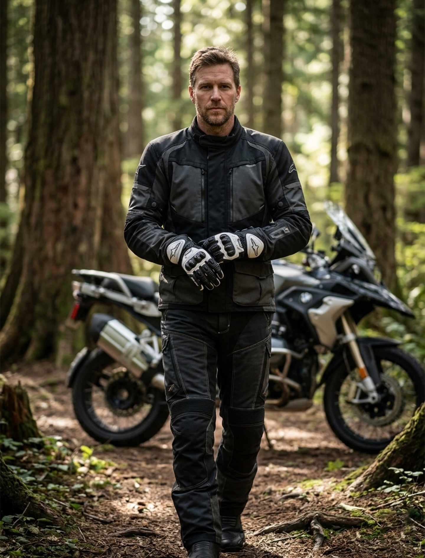LEATHER RACING MOTORCYCLE GLOVES 05