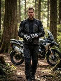 LEATHER RACING MOTORCYCLE GLOVES 05