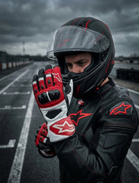 LEATHER RACING MOTORCYCLE GLOVES 04