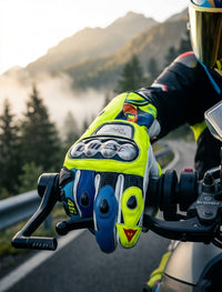 LEATHER RACING MOTORCYCLE GLOVES 09