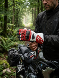 LEATHER RACING MOTORCYCLE GLOVES 04