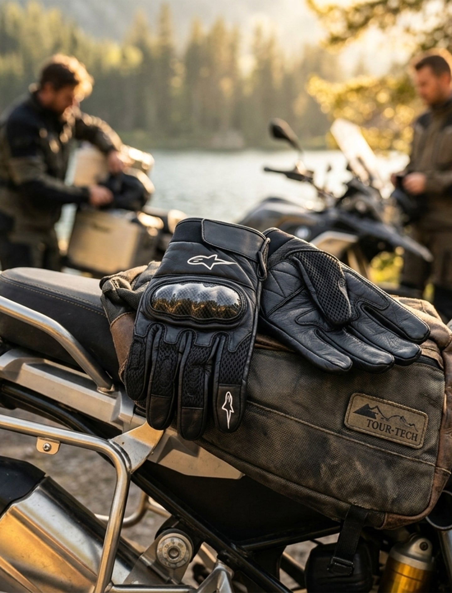 LEATHER RACING MOTORCYCLE GLOVES 06