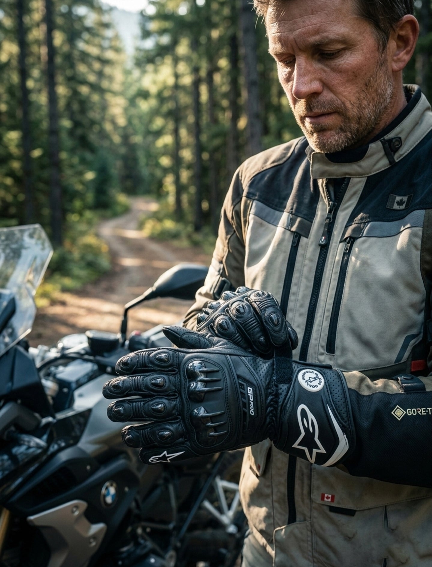 LEATHER RACING MOTORCYCLE GLOVES 02