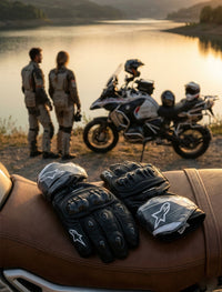 LEATHER RACING MOTORCYCLE GLOVES 02