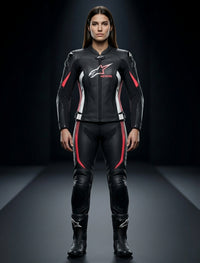 Women Stella GP Plus V4 Leather Jacket